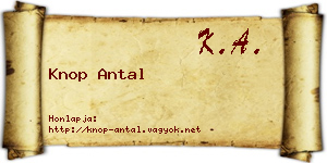 Knop Antal névjegykártya